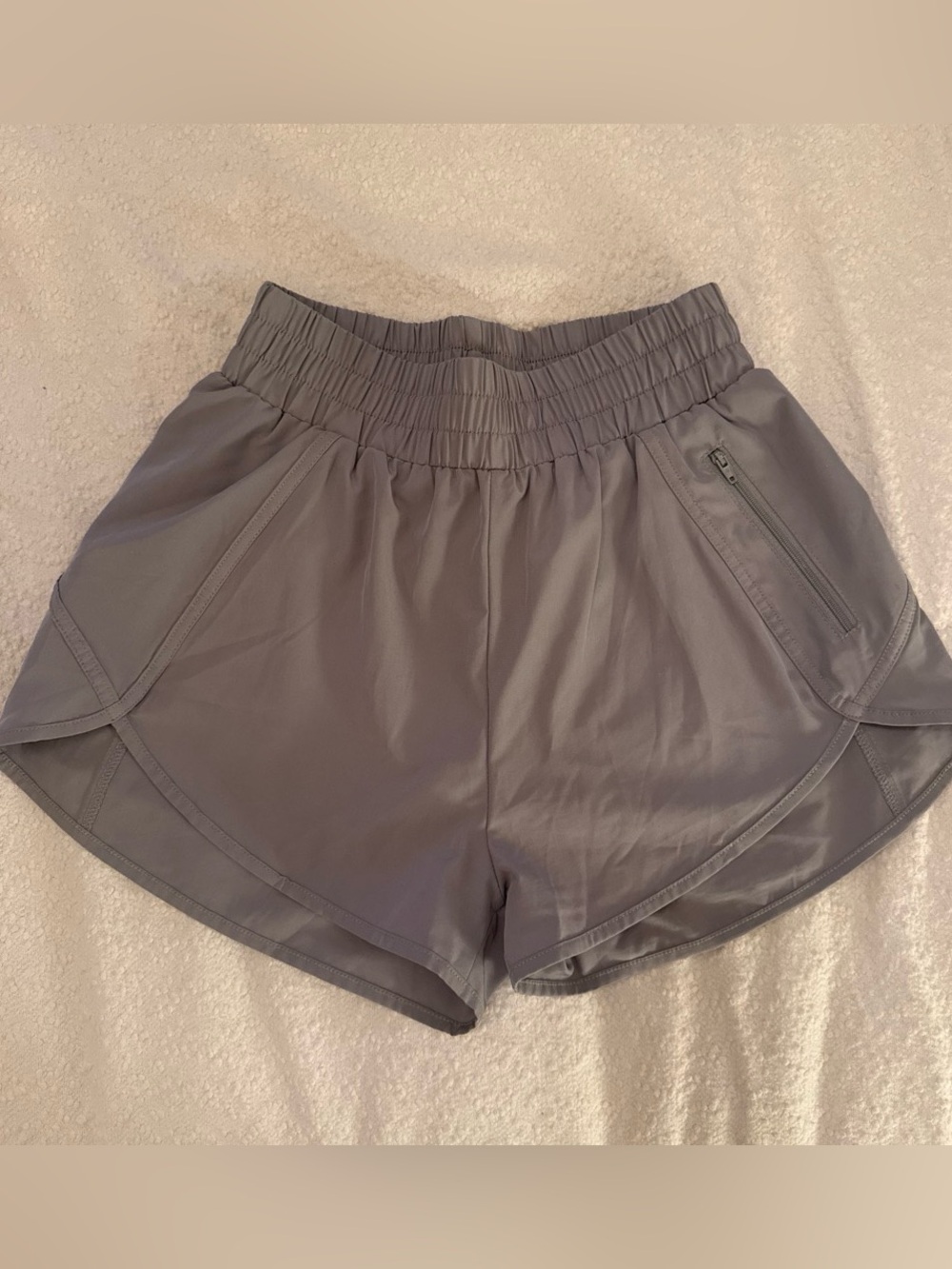 Grey athletic shorts